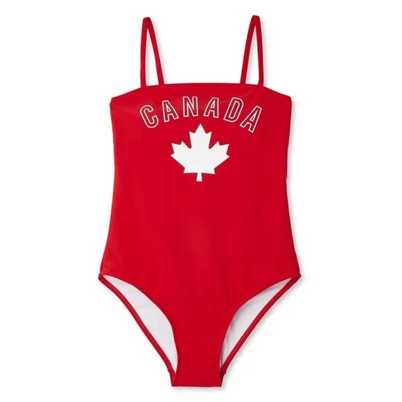 Other - Canada Day One Piece Bathing Suit